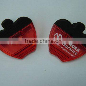 HEYU plastic apple shape magnet paper clip