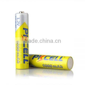 PKCELL&OEM NI-MH rechargable Battery 1.2V AAA 1000mah with popularity