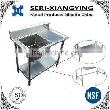 European one tub stainless steel commercial kitchen sink