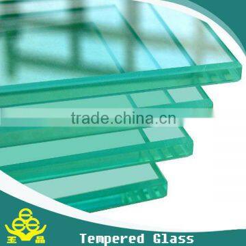 YUJING 8mm Toughened Glass Rate Bathroom Partition Glass