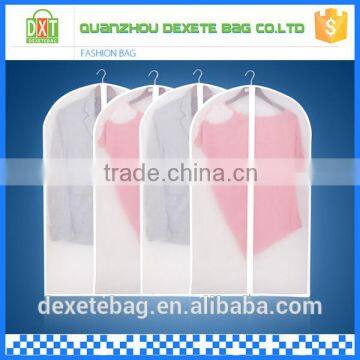 High quality cheap foldable white transparent garment bags for suits