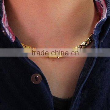 Fashion Jewellery Gold Stainless Steel Necklaces For Men