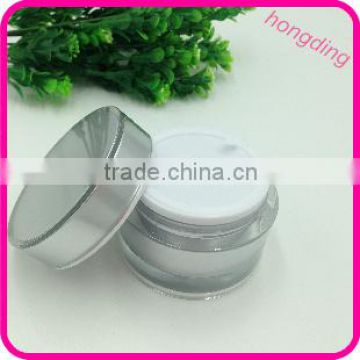 hotsale acrylic silver color 50g jar cosmetic cream jar moisturizer jar plastic jars