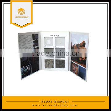 plastic Material Stone Sample Book, Quartz Stone Sample Binder/Book/Folder