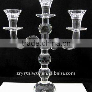 Crystal pedestal candleholder