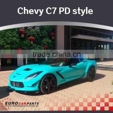 C7 body kits for CHE-VROLET C7 to PRI-OR style full set FRP&CARBON