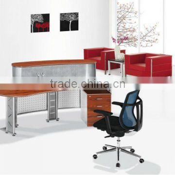 Modern new design MDF/MFC steel wood office reception desk