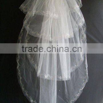 wedding veils/ four layers bride veils/american net veils 011