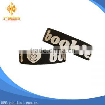 Top sale love theme football club logo silicone bracelet