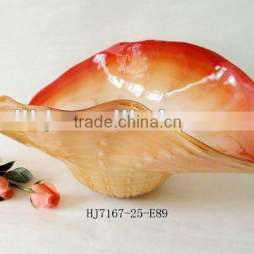 Art Shell Glass Bowl