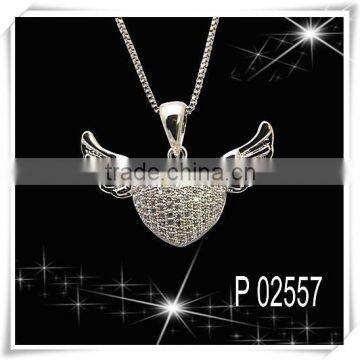 2014 new arrival Heart Shape Silver Angle Pendant