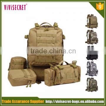 High quality large capacity 4 sets in one 30-40L Wholesales hiking army backpack