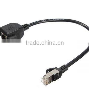 30cm RJ45 Male to Female Screw Panel Mount LAN Network Extension Cable photo-6