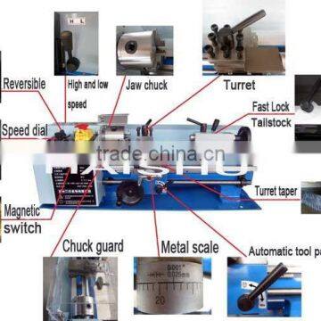 micro lathe machine CQ0618*300 Mini CNC Lathe and Cnc milling machine