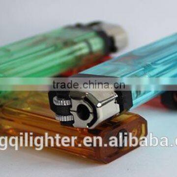 Plastic Eight Angel Black Head Transparent Refillable Flint Lighter photo-5