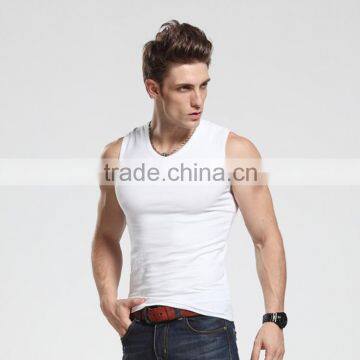 Wholesale men's stringer tank top, 100% cotton custom tank top men