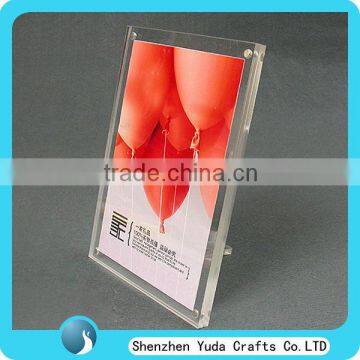 Free standing acrylic photo frame for landscape with holder acrylic frame block for photo