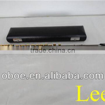 Woodwind musical instrument cupronickel body C tone nickel plated 17 open holes colorful deep gray flute--5102
