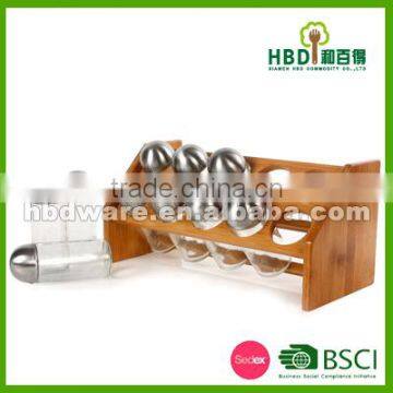Spice Jar Set With Bamboo Rack Wholesale photo-3