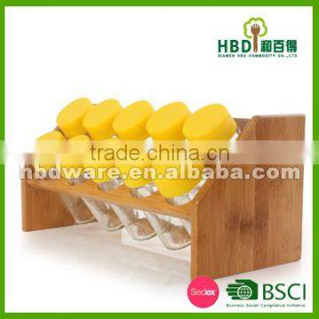Spice Jar With Bamboo Rack Wholesale photo-2