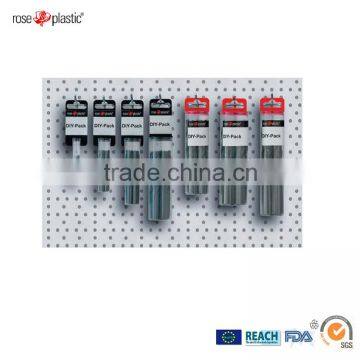 PP Plastic Round or Rectangular Packaging Tubes for Drills With Hanging Clip Plug Closure DIY Pack