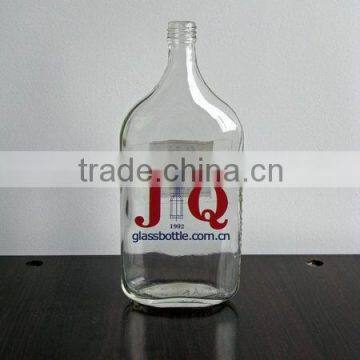 flat glass spirit vodka bottle