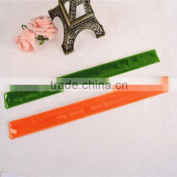 PVC reflective snap bracelets plastic armband reflective slap bracelets