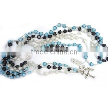 rosary,religious acrylic beads rosary, arcylic beaded rosary necklace , Catholic heart beads,arcylic beads necklaces