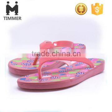 Jinjiang Factroy Wholesale Cheap Ladies Fashion Druable Slippers Pink Color Pictures With Light Red Pattern