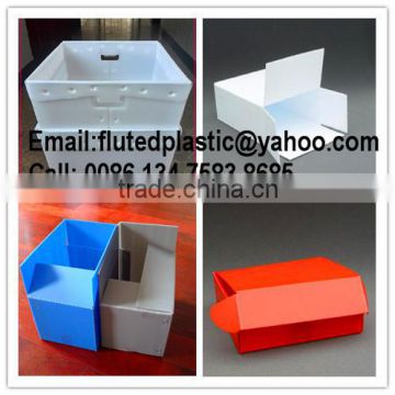 Collapsible PP corrugated plastic Correx recycling boxes