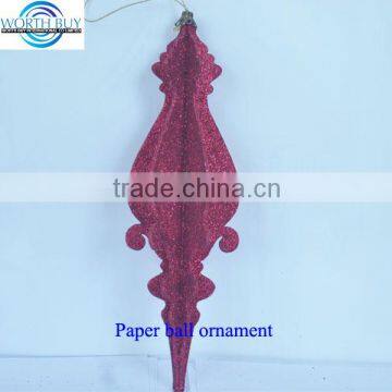 Custom red unique ball shape paperChristmas product supplier