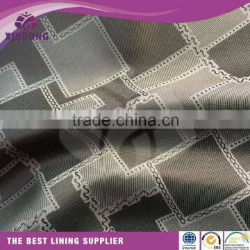 100% polyester plaid fabric for jacket lining/ 230T cationic woven pjacquard checked fabric