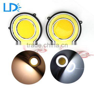 2016 new double circle design COB daytime running light LED fog light