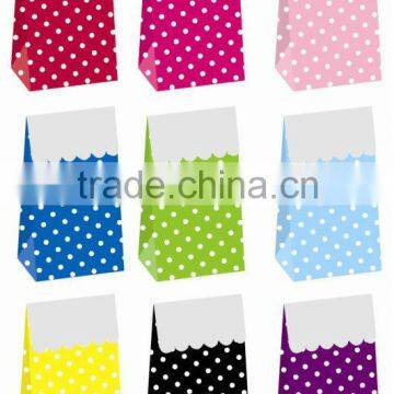 childrens Party Themes Girls Party Bags boxes PAPER Sweet Party Polkadot Treat Boxes for Birthday Party Shower Supplies