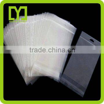 Custom Printed Plastic clear self adhesive poly bag with suffocation