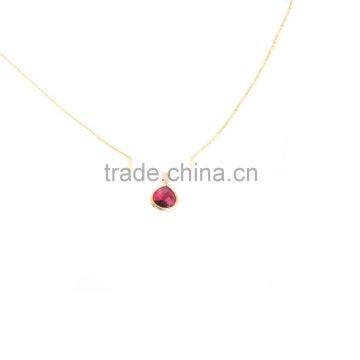 Beautiful Premium Stainless Steel Gold Tone Rudy Charm Necklace