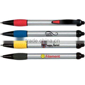 Blazer Pen plastic ballpoint pen with colorful rubber grip