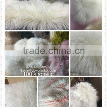 long pile fake fur throw/blanket