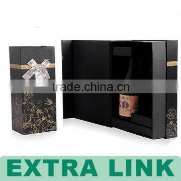 Factory Price Custom Design Black Carton Material 6 Bottle Carrier Wine Package photo-5