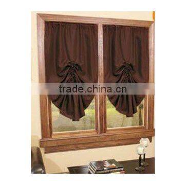 Pull-Up Blackout Curtain Brown Ivory Burgundy & Energy Saver