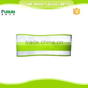 Fluorescent green reflective elastic roadway safety wrist strap