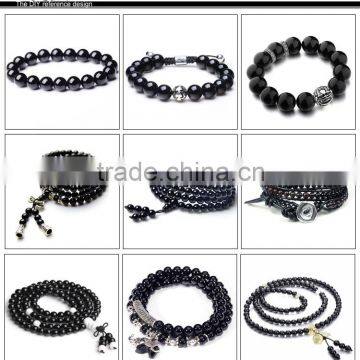 DIY Jewelry Accessories Necklace Bracelet Beads 4mm 6mm 8mm 10mm 12mm 14mm 16mm Wholesale Cheap Black Natural Agate Bead photo-4