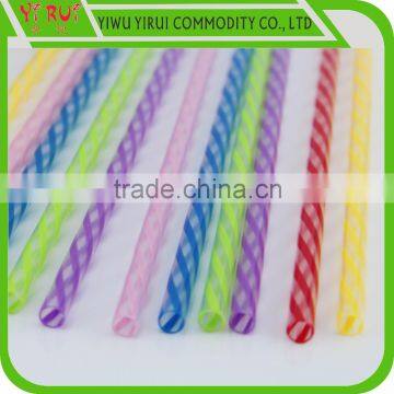 Plastic pp Transparent Stripes Drinking Straws photo-3