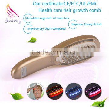 2016 Manufacturer Hair Growth Massage Comb with light treatment function