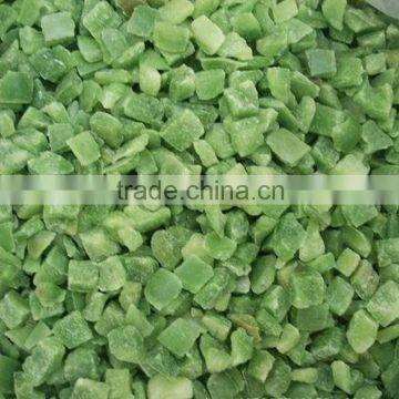 10mm Good Quality Frozen IQF Green Pepper Diced photo-2