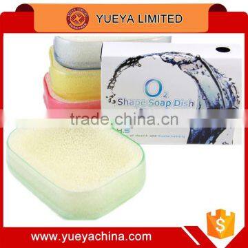 Coloured O2 Shaped Multi Function Soap Dish With Sponge photo-4