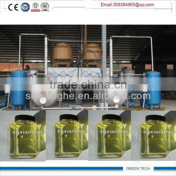 continuous crude oil recycling plant by negative distillation way