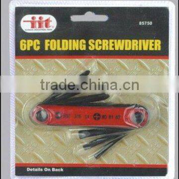 6pc folding screwdriver