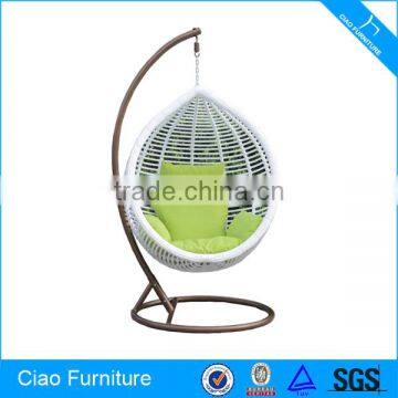 Fashionable Outdoor Furniture garden White Round Swing Chair