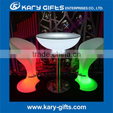 2016 NEW commercial furniture LED lit tall cocktail table Hot Sale LED Furniture